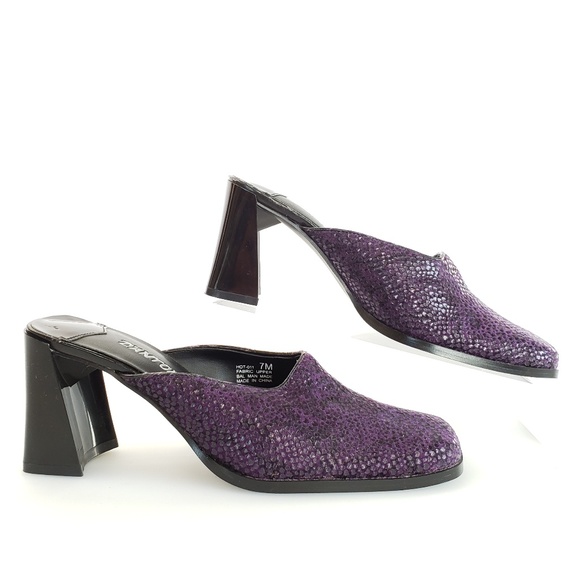 VTG Purple Mule Clogs by D'Antonio Size 7M - Picture 2 of 8